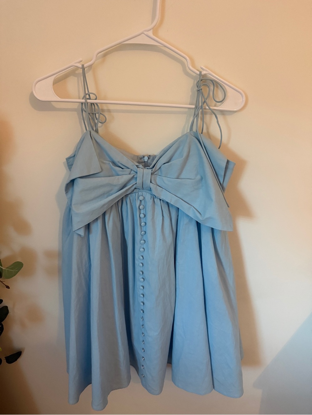 Storia Blue bow mini dress